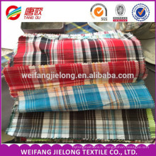 fil teint coton chemise en polyester textile tissu tissu de vêtement pour la chemise 100% coton teints tissu Popeline à carreaux